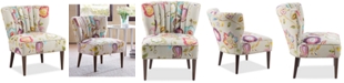 Furniture Lindley Floral Fabric Accent Chair